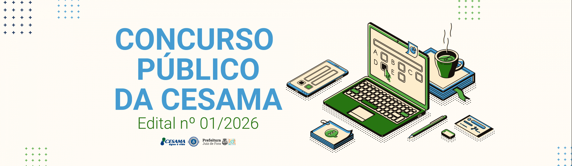 Cesama lança concurso com vagas para níveis fundamental, médio, técnico e superior