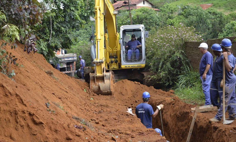 Cesama prossegue com obras de interligação da adutora de Chapéu d`Uvas à ETA Marechal Castelo Branco
