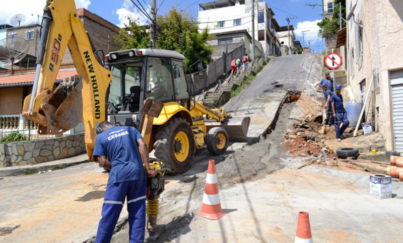 Cesama inicia remodelação de 200 metros do sistema de esgotamento sanitário do Bairro Ipiranga