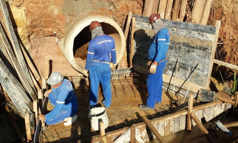 Obras da nova estação elevatória de esgoto da Cesama estão 90% concluídas