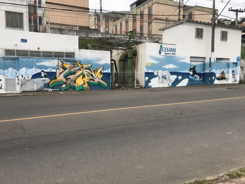 Arte urbana - Projeto de grafitagem contempla cinco unidades da Cesama