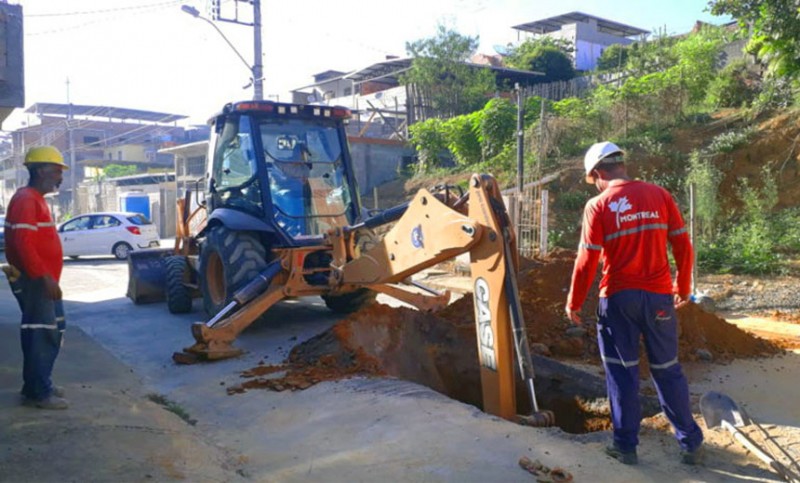 Bairro São Judas Tadeu recebe 230 metros de novas redes de esgoto da Cesama