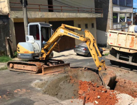 Cesama já concluiu 60% dos trabalhos de remodelação na rede de esgoto da Rua São José