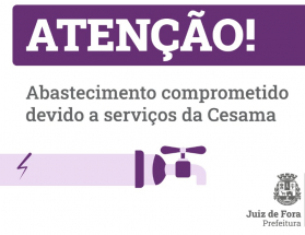 Trabalhos da Cesama podem comprometer abastecimento no distrito de Valadares nesta quarta-feira, 27