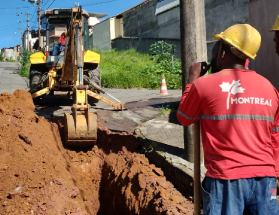 Remodelação de 220 metros de redes de esgoto no bairro Bom Jardim já está em fase final de execução