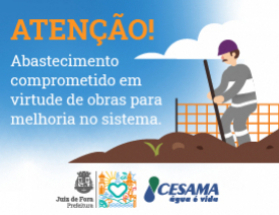 Serviço emergencial - Cesama realiza troca de registro e região central tem abastecimento comprometido