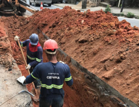 Cesama inicia obra em redes de água no bairro Tiguera
