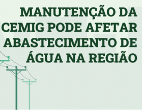 Trabalhos da Cemig deixam abastecimento de água comprometido em duas regiões da cidade nesta quarta-feira (23)