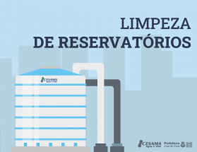 Cesama realiza limpeza de reservatório no Filgueiras, nesta quarta-feira, 30