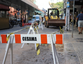 Cesama inicia obra emergencial de remodelação da rede de esgoto na rua Braz Bernardino