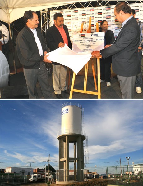 Prefeito entrega novo sistema de abastecimento de água à comunidade do Bairro Santos Dumont