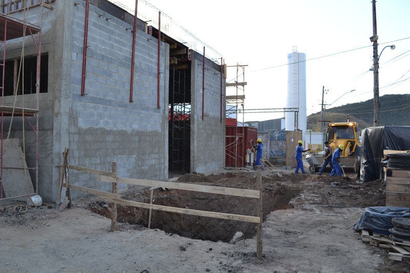 Fase civil das obras de implantação do 
