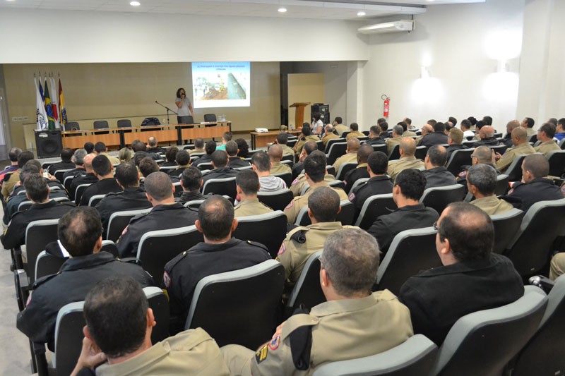 Conscientização ambiental - Equipe da Cesama leva palestra para 80 policiais militares na 4ª Risp